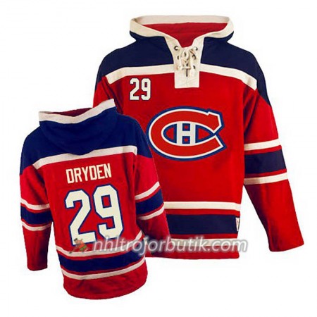 Män Ishockey Montreal Canadiens Ken Dryden 29 Röd Sawyer Hooded Sweatshirt